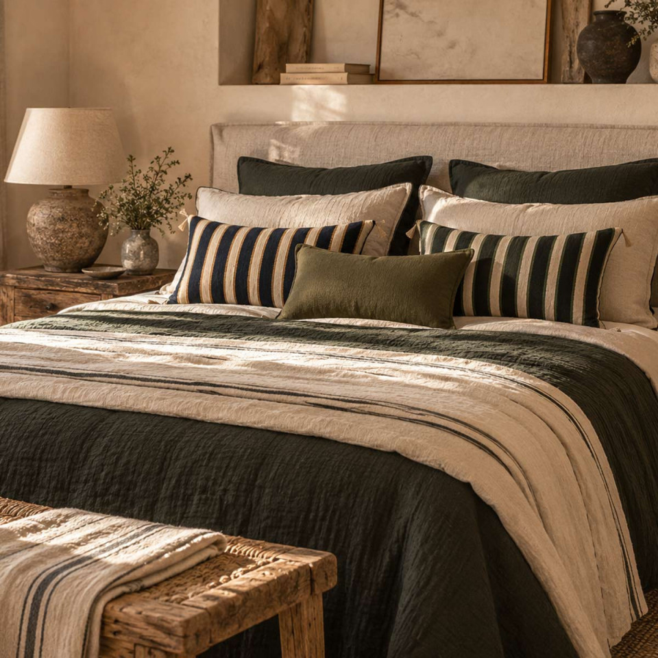 Housse de Coussin Coton IKAT 