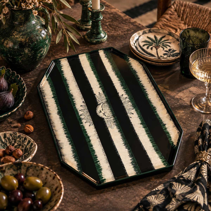 Plateau OCTO IKAT - Boncoeurs | Impression lin