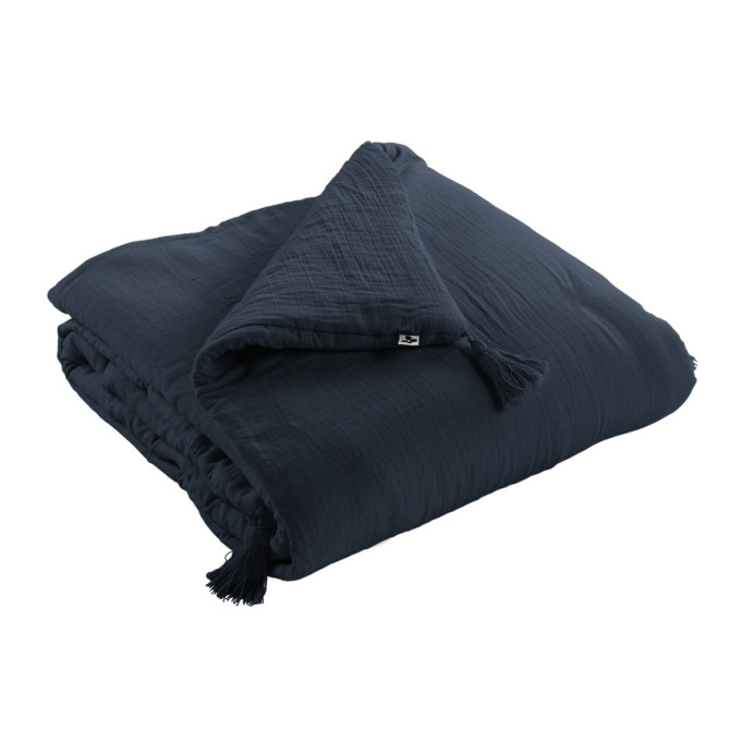 Plaid  / Couvre Lit Coton GAIA - L'Effet papillon | Impression lin