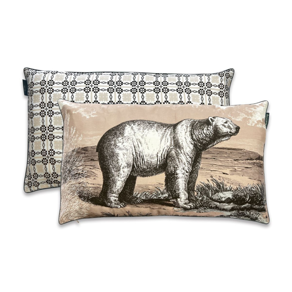 Housse de coussin Bestiaire Plume en soie Le Monde Sauvage