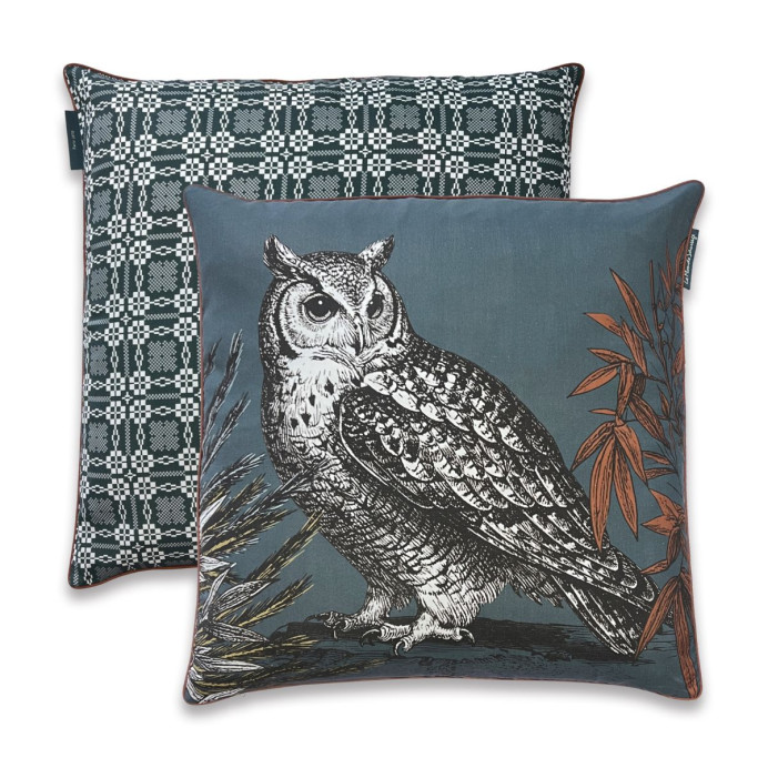 Housse de coussin Bestiaire Archimède en soie Le Monde Sauvage