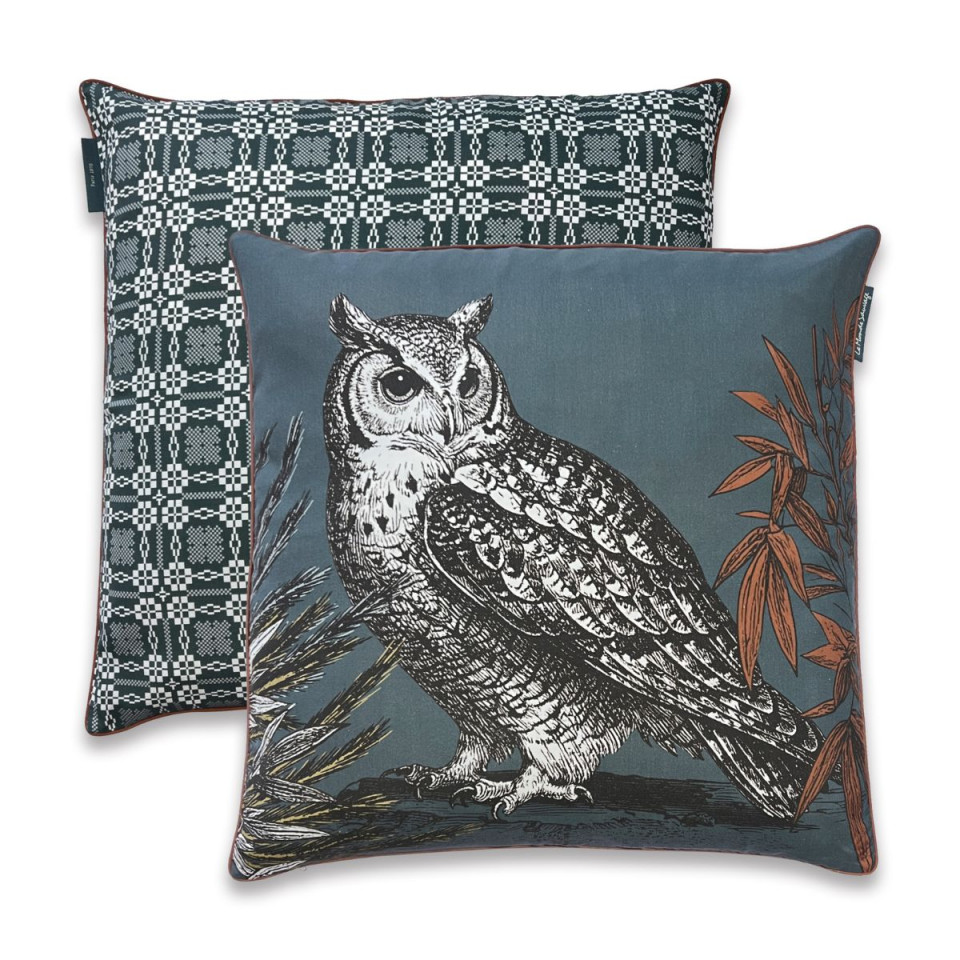 Housse de coussin Bestiaire Archimède en soie Le Monde Sauvage