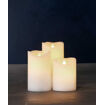 Set de 3 bougies led SARA blanches