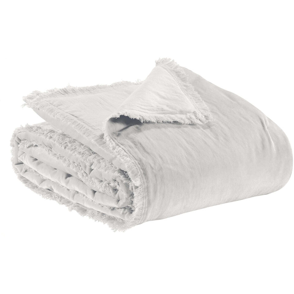 Plaid uni en velours de coton Fara 135x200
