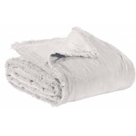 Plaid uni en velours de coton Fara 135x200