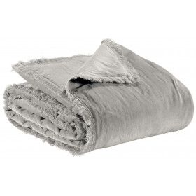 Plaid uni en velours de coton Fara 135x200