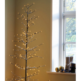 Sapin Lumineux Enneigé ISAAC TRAE 228 Leds - Taille 160cm Slim - SIRIUS