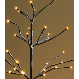 Sapin Lumineux Enneigé ISAAC TRAE 228 Leds - Taille 160cm Slim - SIRIUS