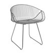 Chaise lounge en métal gris SAIRA - Bloomingville