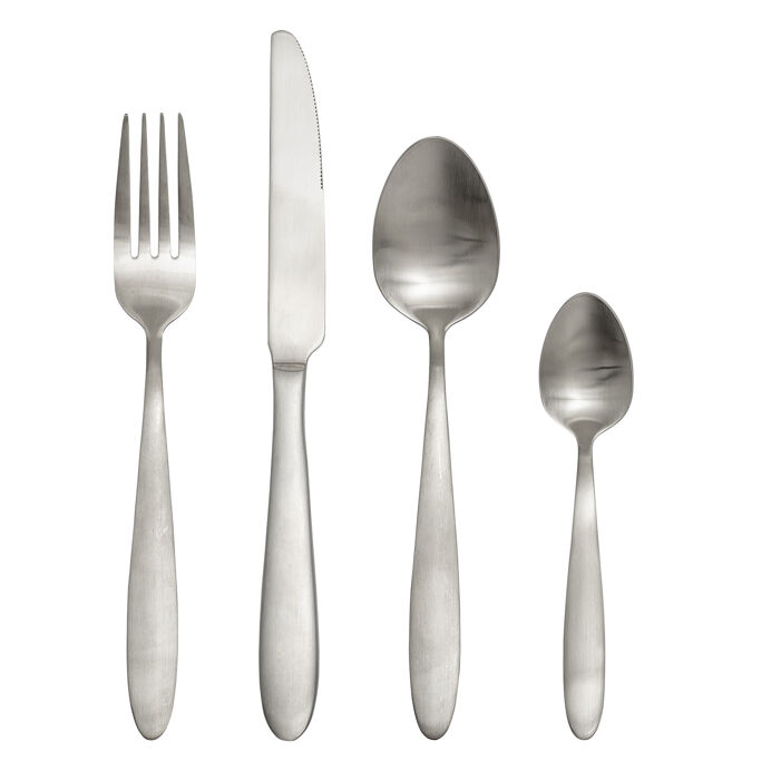 Set de 4 Couverts, Silver, Stainless Steel MARTINE - BLOOMINGVILLE 