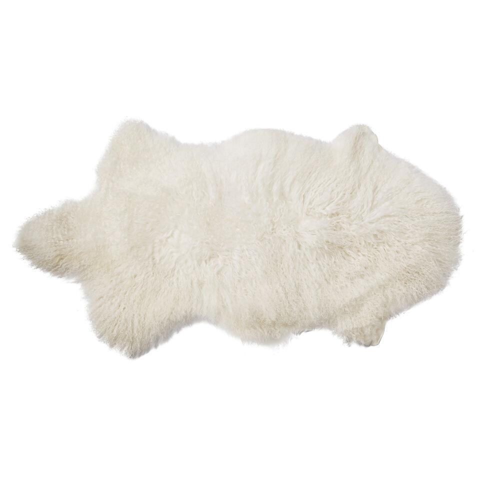 Tapis peau d'agneau Mongol Blanc ISAK