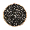 Set de Table Rond en Jute Naturel/Noir Diam 35 