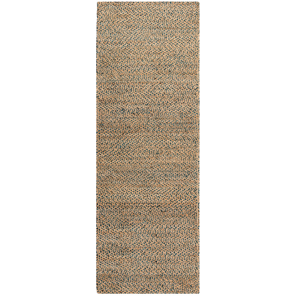 Tapis tissé de jute et coton coloré