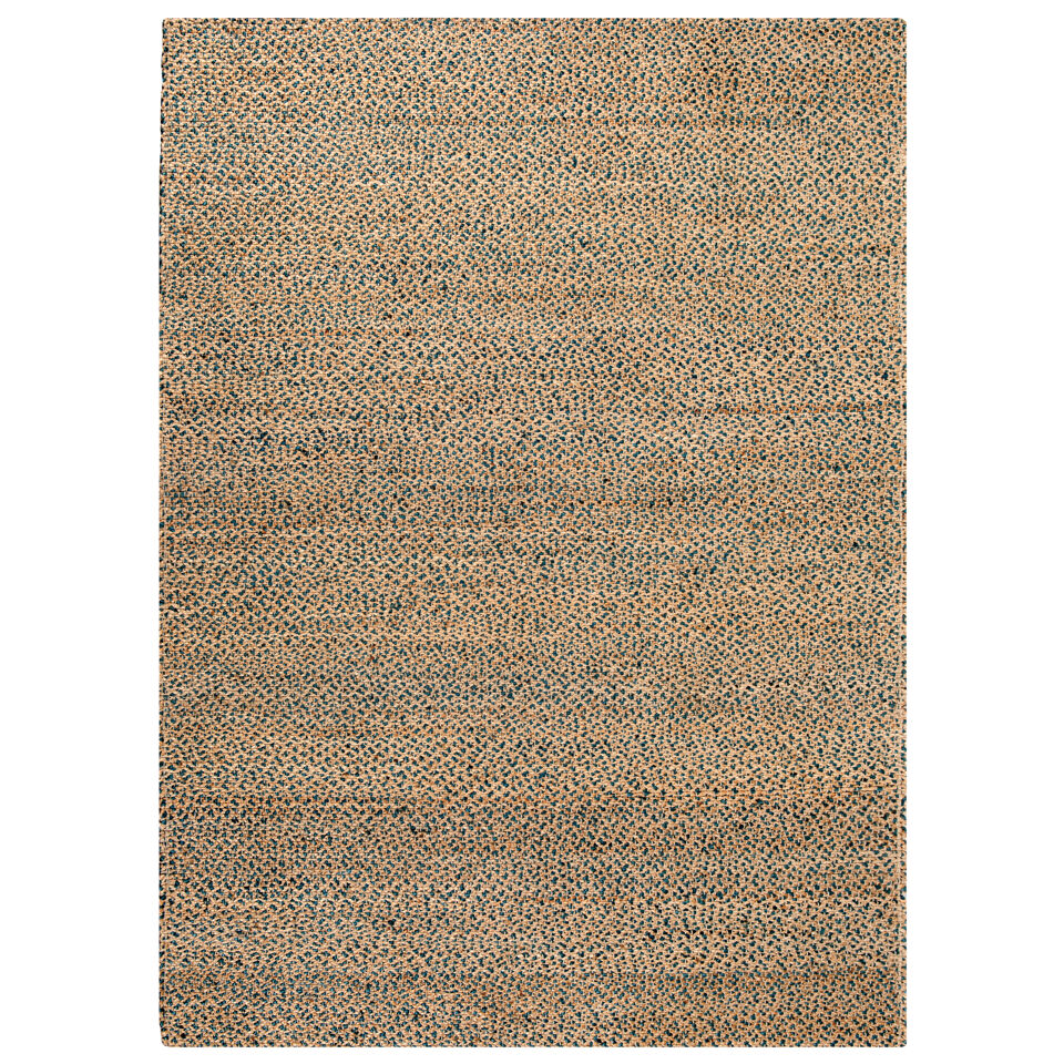 Tapis tissé jute et coton coloré
