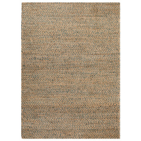 Tapis tissé jute et coton coloré