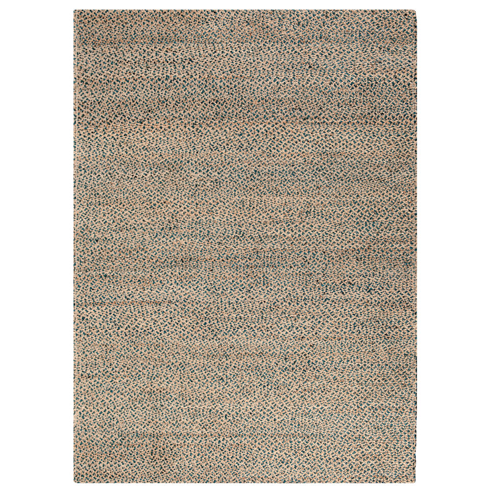 Tapis tissé de jute et coton coloré