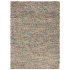 Tapis tissé de jute et coton coloré