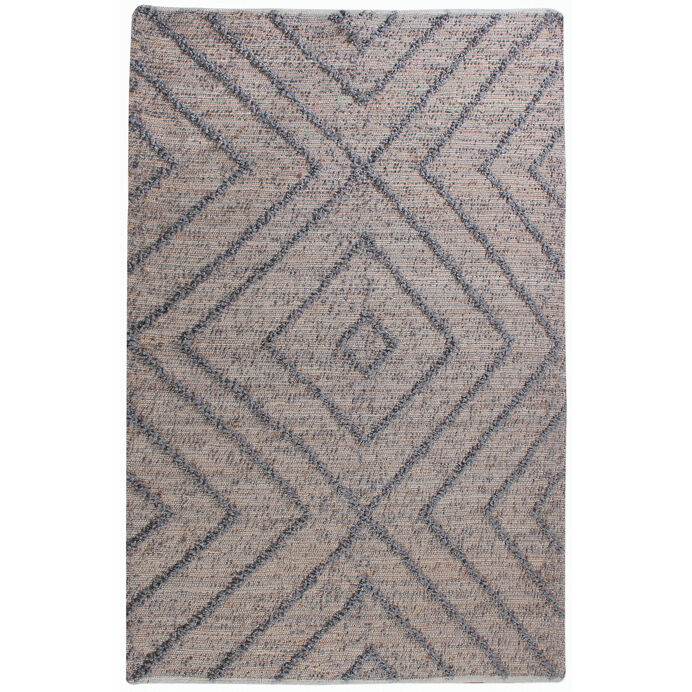 The Rug Republic Tapis tissé en jute et polyester Worgan couleur Iv...