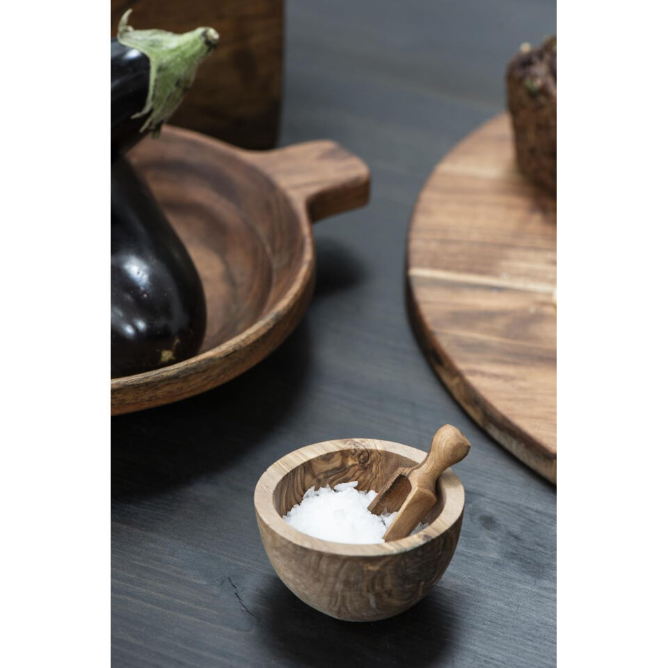 Mini cuillère à sel en bois d'olivier