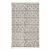 Tapis Fernando en Coton Blanc/Noir  - AFFARI