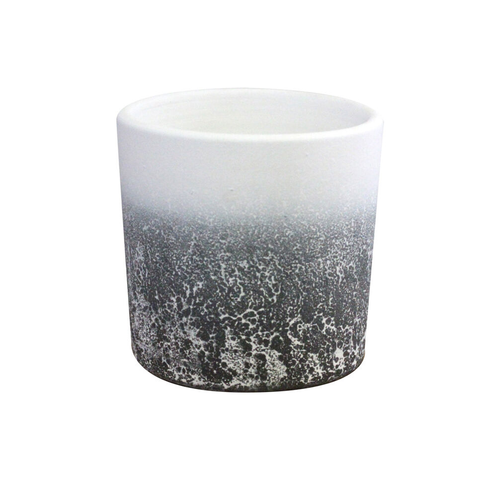 Cache Pot COIMBRA en Terracotta Blanc Gris - 14X14 - Red Cartel