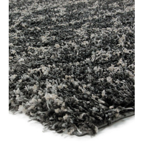 Tapis à poils longs toucher laineux motifs ethniques 2 coloris  - Impression Lin