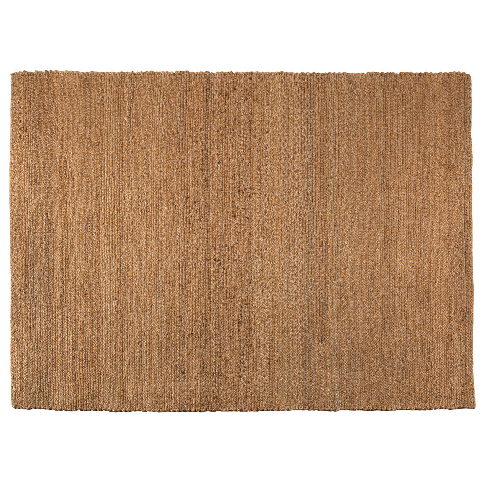 Tapis tissé de jute et coton coloré