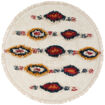 Tapis style berbère en coton coloris Ivoire/Multicolors - RUG REPUBLIC