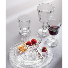 Verre à Vin sur Pied PERIGORD Paraison Taille Côtes Plates - 19 cl - LA ROCHERE