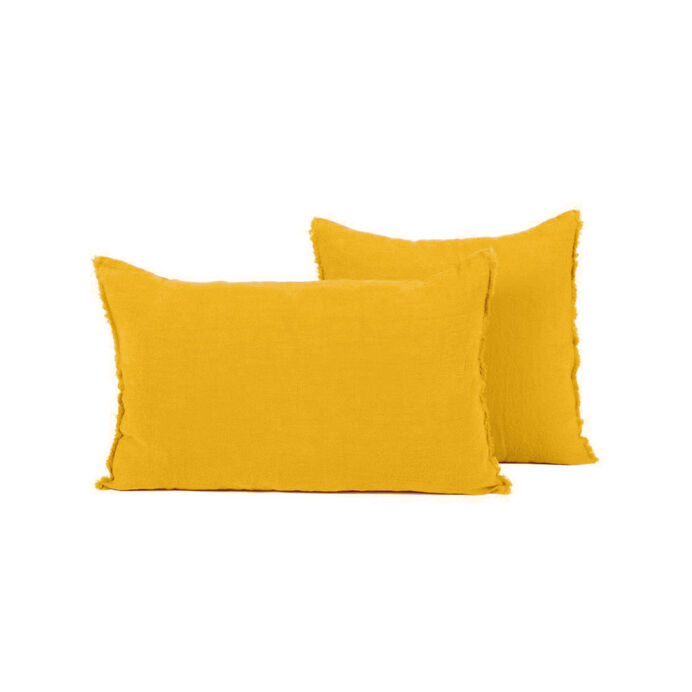 Harmony Textile - Haomy Housse de Coussin VITI en Lin Lavé