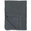Nappe Frangée en Double Gaze de Coton - Noire