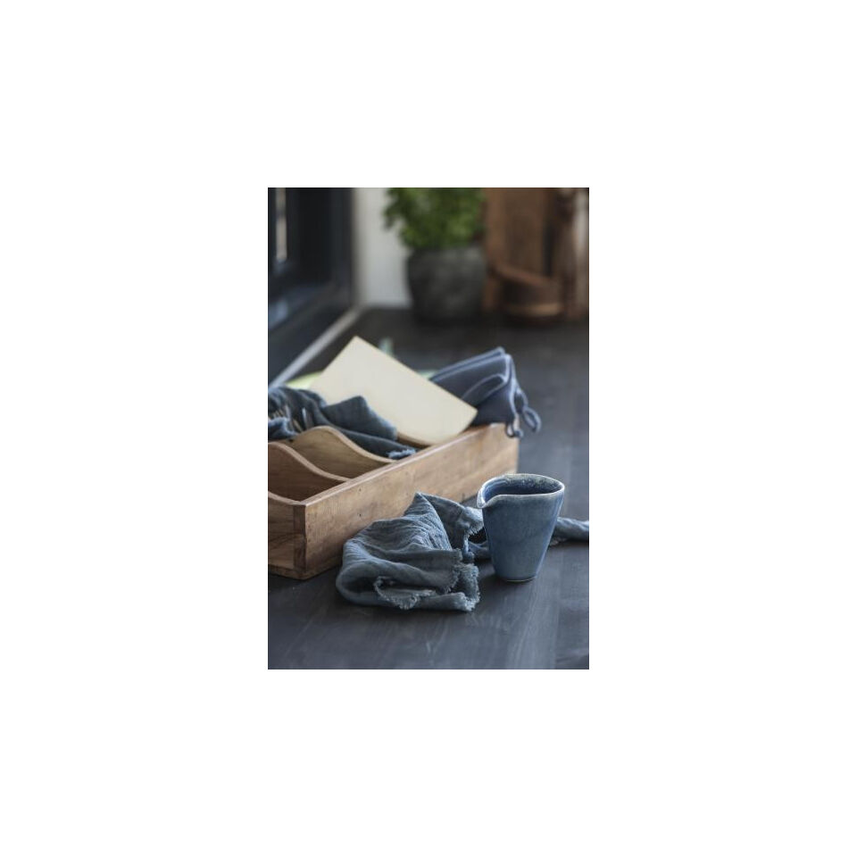 Serviette double gaze de coton HISTORICAL BLUE - IB LAURSEN