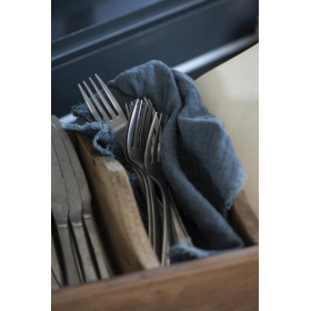 Serviette double gaze de coton HISTORICAL BLUE - IB LAURSEN