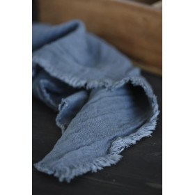 Serviette double gaze de coton HISTORICAL BLUE - IB LAURSEN