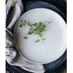 Assiette à Déjeuner PION en Grès GRIS/BLANC - Diam 21,5 cm
