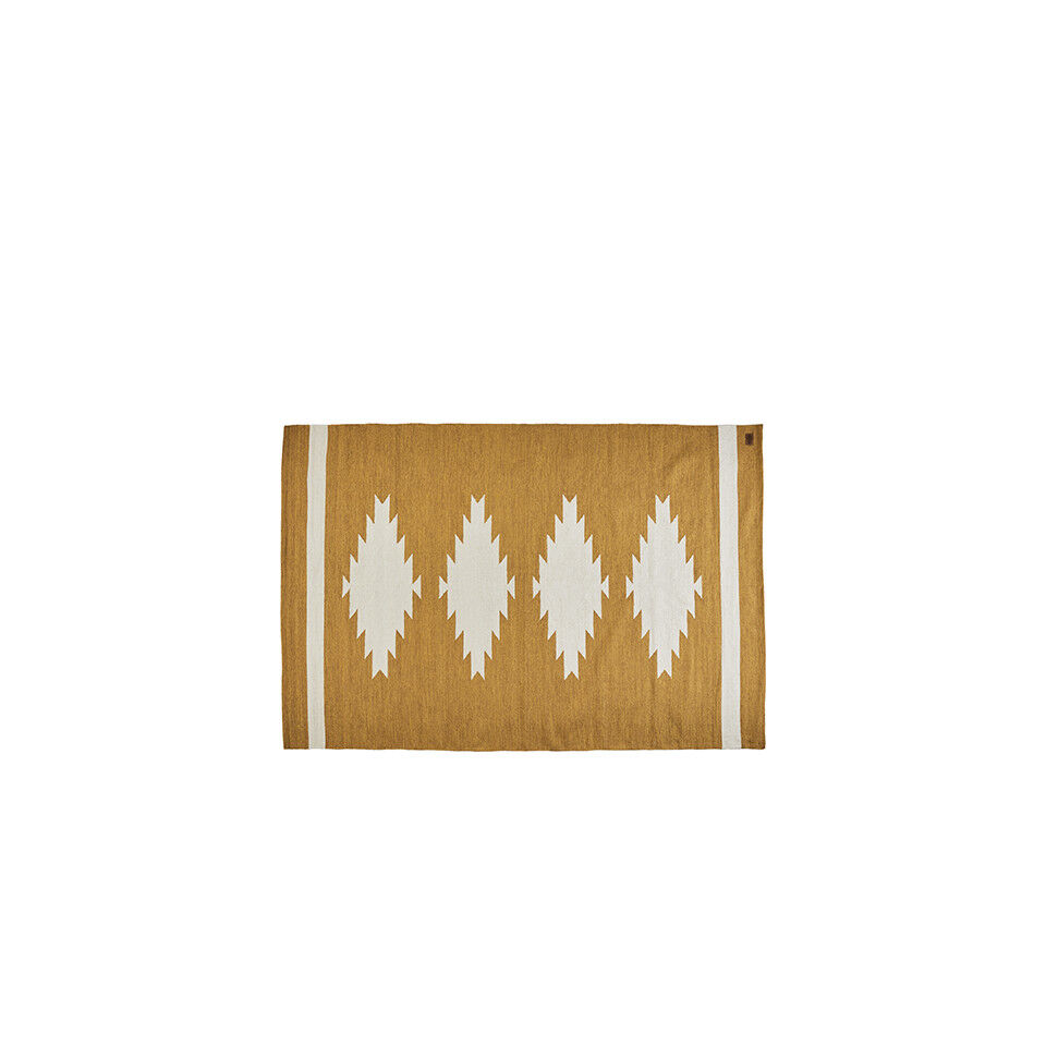 OTHELLO Tapis Moutarde/Blanc 4 Tailles - AFFARI