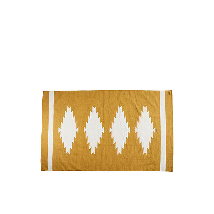 Affari OTHELLO Tapis Moutarde/Blanc 4 Tailles - AFFARI