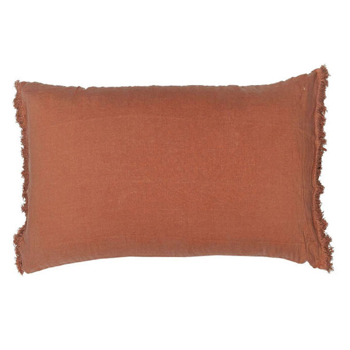 Housse de coussin en lin QUEENFRANGE 50X70 cm TERRE BRULEE - BED AND PHILOSOPHY