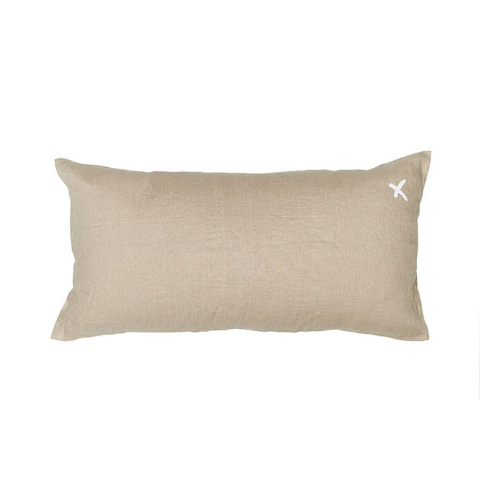 LOVERS X Coussin 55x110 en lin - Naturel - BED AND PHILOSOPHY