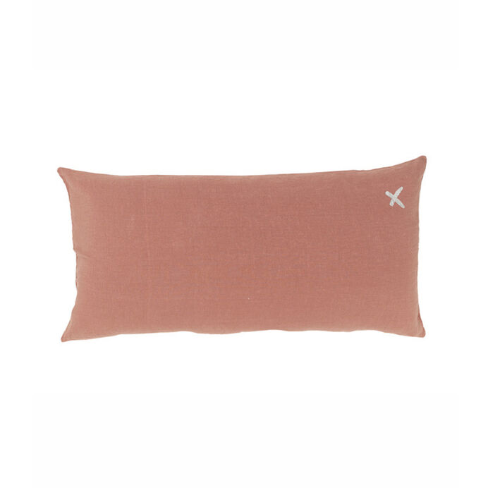 LOVERS X Coussin 55x110 en lin - Rosebud - BED AND PHILOSOPHY