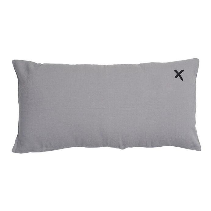 LOVERS X Coussin 55x110 en lin - Orage - BED AND PHILOSOPHY