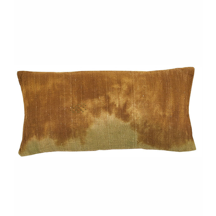 DESERT Coussin en coton 30x60 imprimé deep dye - Fauve