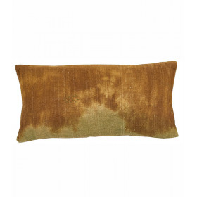 DESERT Coussin en coton 30x60 imprimé deep dye - Fauve