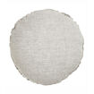 BEN Coussin rond diam. 63cm en lin changeant - Grey - BED AND PHILOSOPHY