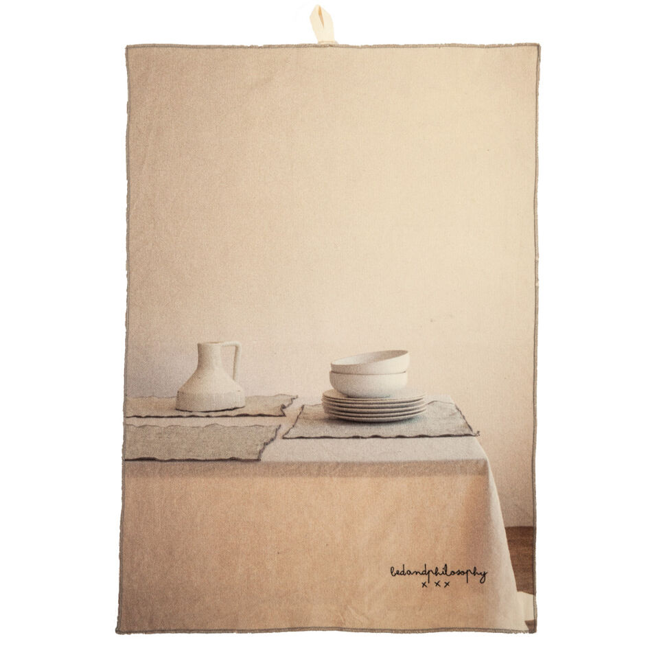 CHEF Torchon Printe coton 40X65 Pots blancs - BED AND PHILOSOPHY