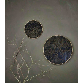 Kiko Oiled Decorative Mirror - Antique Brass - Large 0.5 x 39.5cm (dia) - NKUKU
