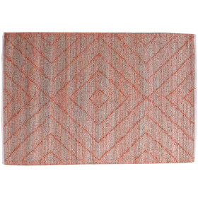 Tapis tissé en jute et polyester Worgan couleur Ivoire