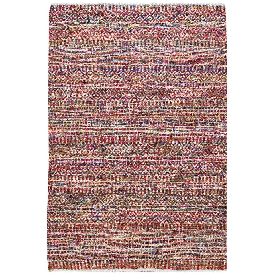 Tapis en chanvre laine et coton recyclé Multicolore Sarah - THE RUG REPUBLIC