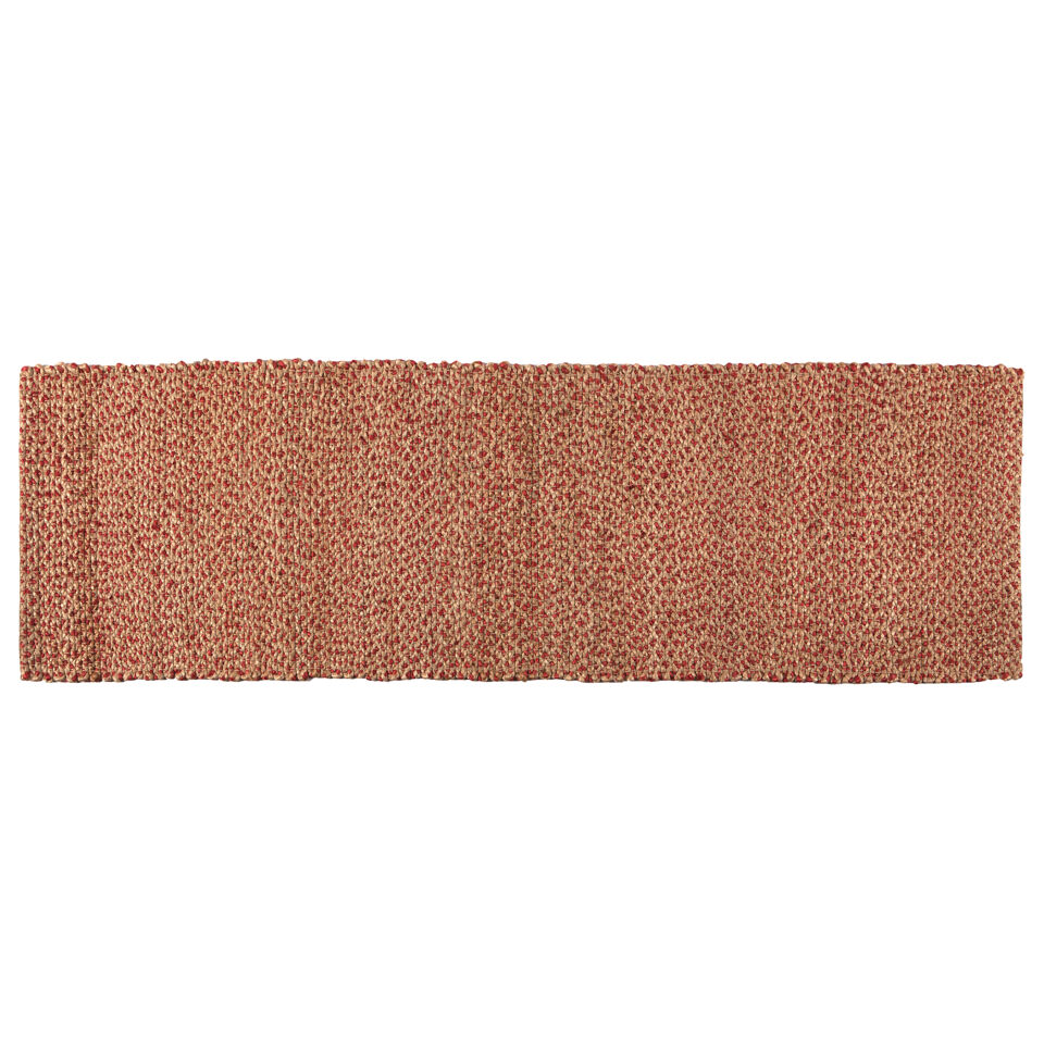 Tapis tissé de jute et coton coloré