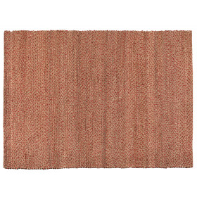 Tapis tissé de jute et coton coloré